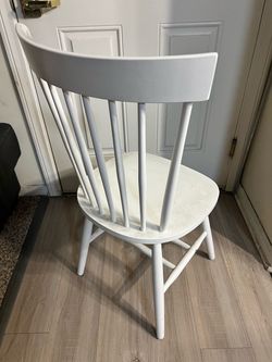 White Wood Spindle Chair