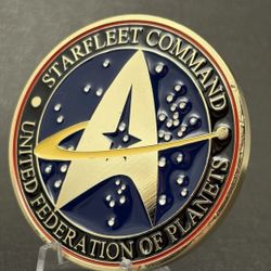 2” Star Trek Captain James T Kirk Commander USS Enterprise Challenge Coin STOS. Chandler 