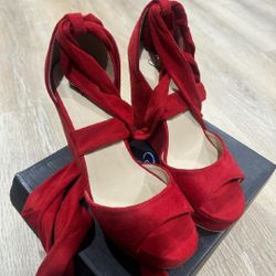 Red Wedge Heel
