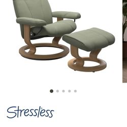 Stressless Consul Recliner Chair and Ottoman 