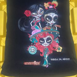 Retro Calaveritas Womens T-shirt Size Medium