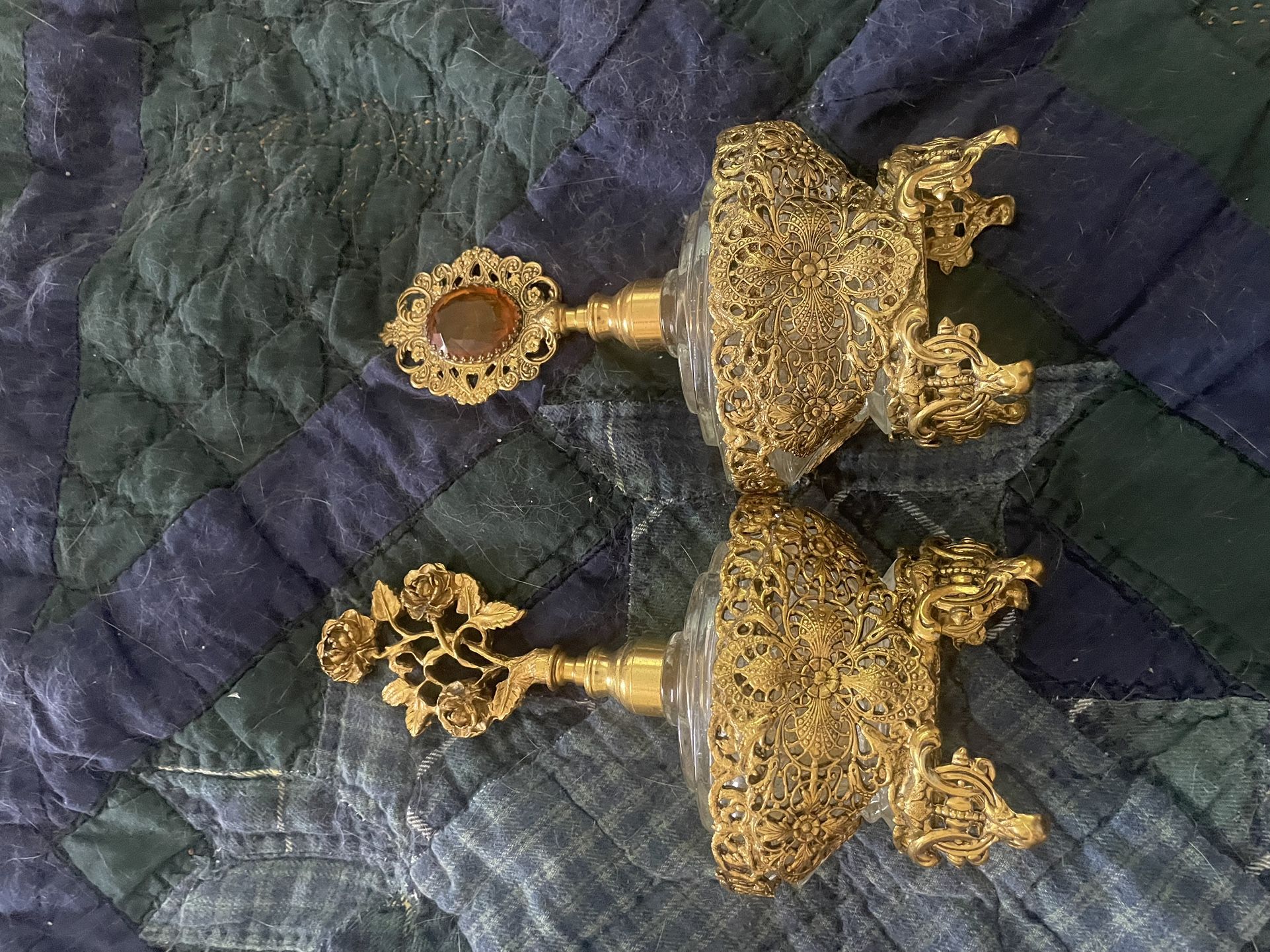 Gold Plate perfume bottles