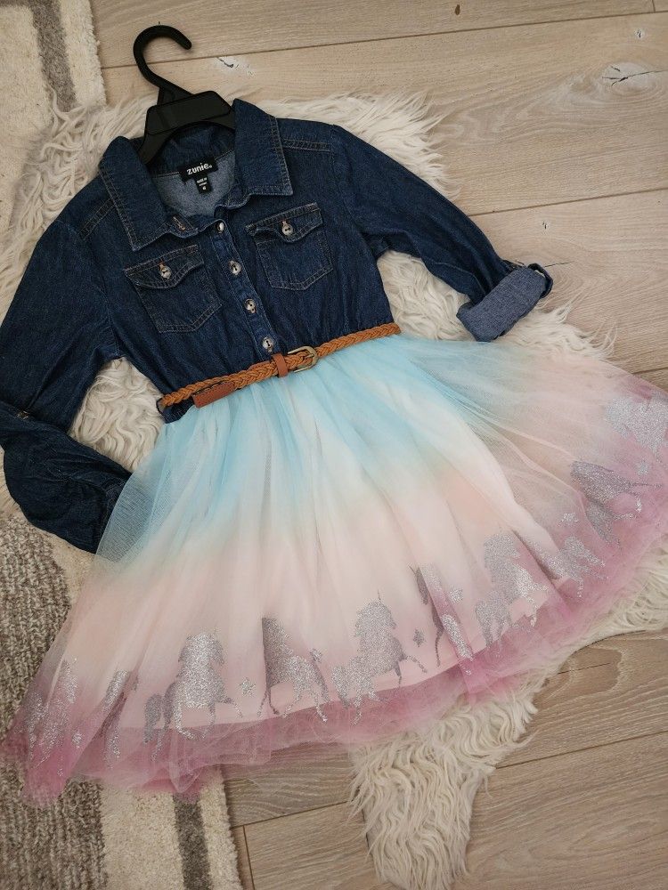 New UNICORN DRESS, 6T, $23
