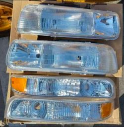 99-02 Silverado 00-06 Tahoe Suburban Headlights Faros Calaveras Micas Luces Lamps