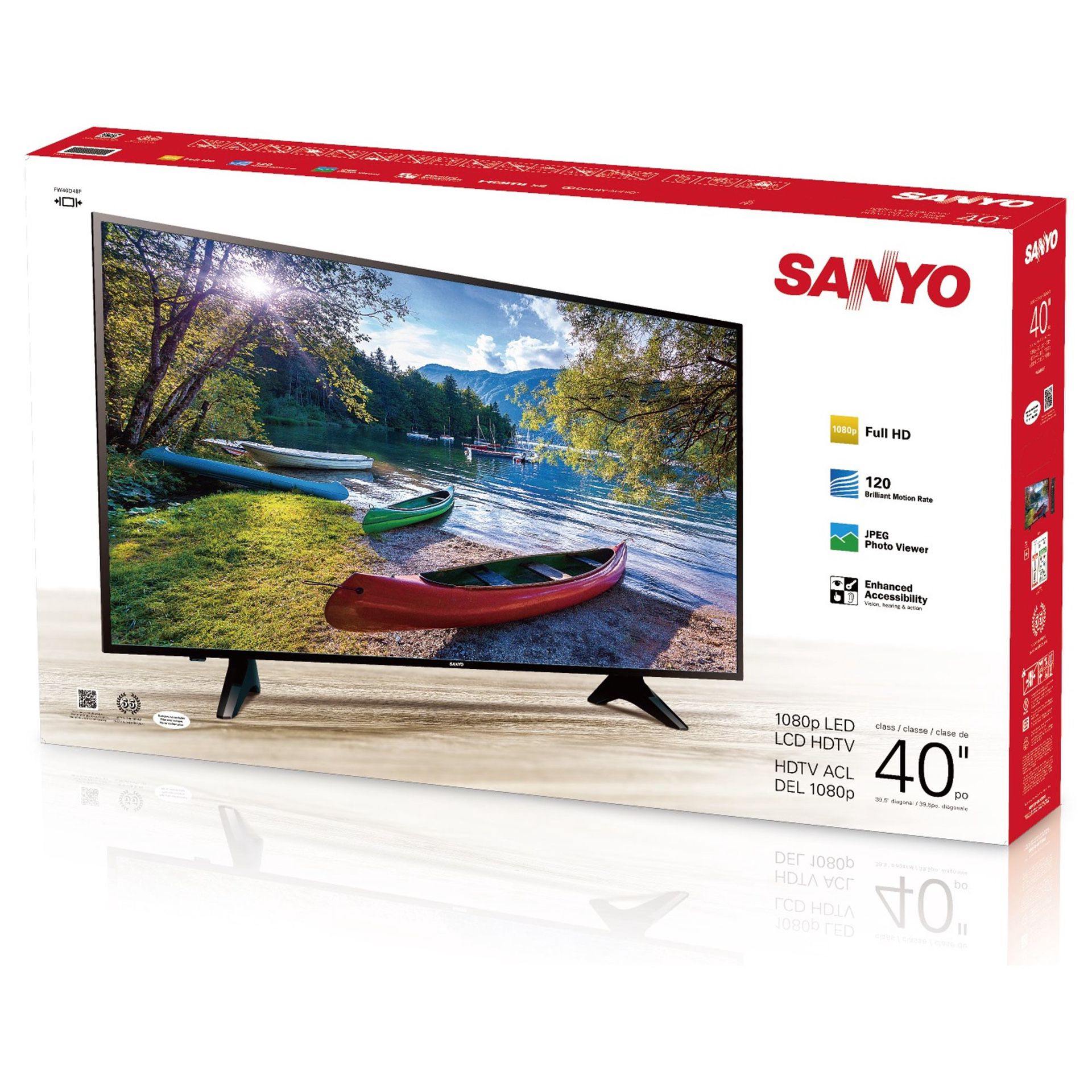 Sanyo 40" Class FHD (1080P) LED TV (FW40D48F) - Reply your offer.
