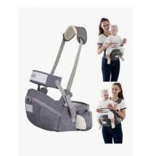 1pc Multifunctional Gray Baby Carrier Portable Infant Hip Seat