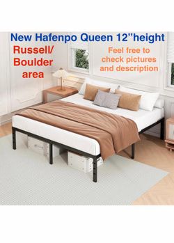 Brand New Hafenpo 12 Inch Height Queen Bed Frame. Russell/Boulder Area