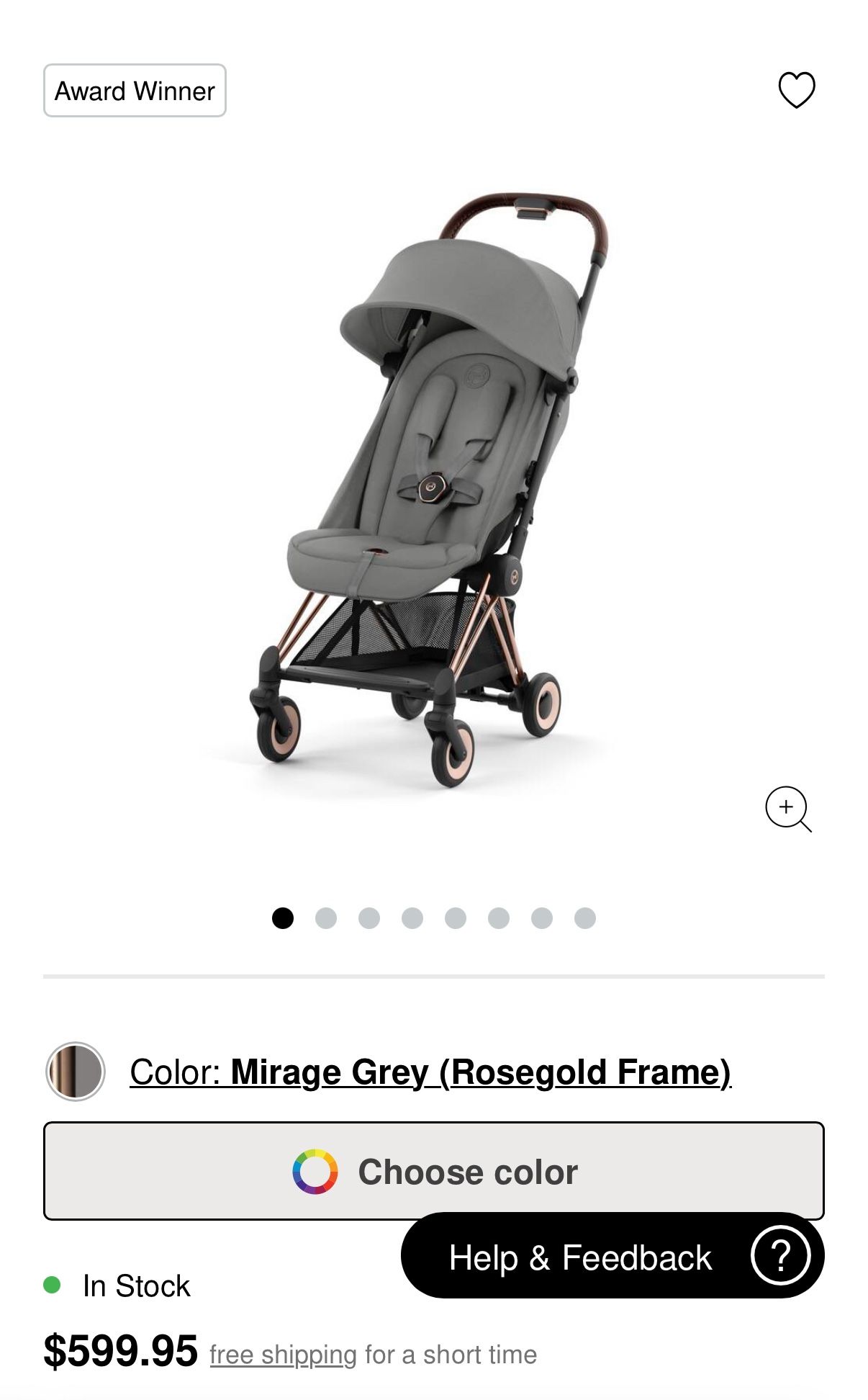 Cybex Coya stroller - Grey/Rosegold 