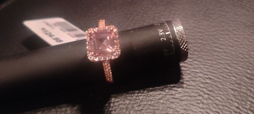 brand new champagne lab grown gold over sterling