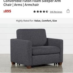 Oversized Twin Sleeper- Charcoal