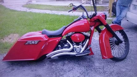 Harley 2007 and down stretch bagger kit .side stretch tank cover fenders and stretch bags side cover .