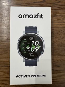Amazfit Active 3 Premium – AMOLED, GPS, Fitness & Health Smartwatch (excellent condition)