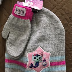 Kids Gabbys Dollhouse Hat And Gloves 