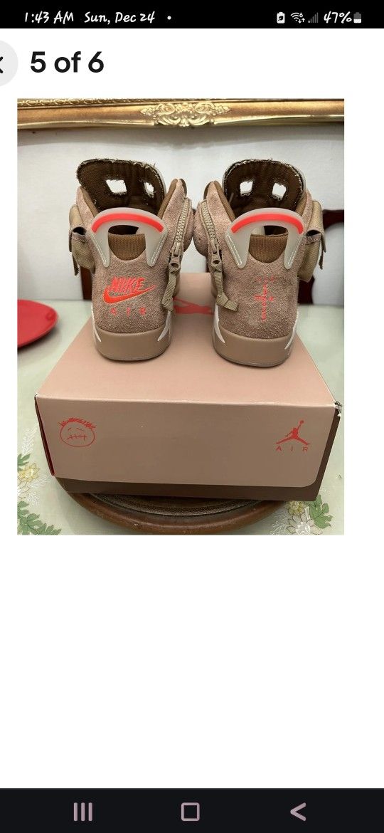 TRAVIS SCOTT JORDAN 6s Mens Size 9½