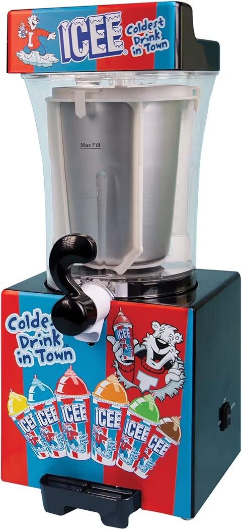 iscream Genuine ICEE Brand Counter-Top Sized ICEE Slushie Maker - Spins Your Pre-Chilled Ingredients with Your Ice into ICEE Slushies!