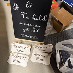 Lot of wedding decor