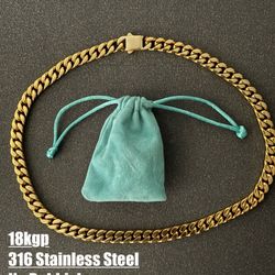 18KGP 20INCH 8MM CUBAN LINK CHAIN!!!