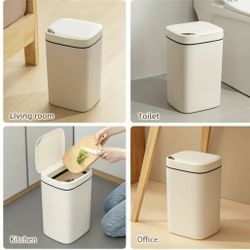 NEW Touchless Trash Can with Motion Sensor, 3 Switch Modes (Sensing/Touch/Button), Odor-Sealing Lid & Silent Close