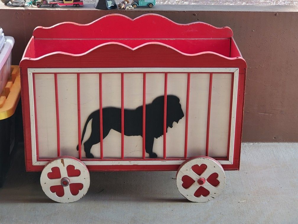 Vintage Circus Toy Box