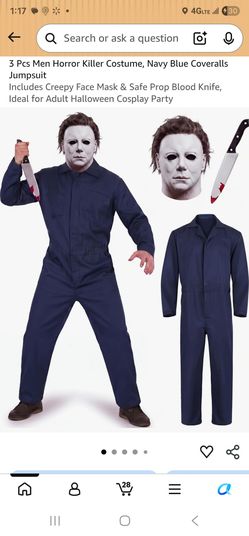 3-Piece Michael Myers Halloween Costume Set