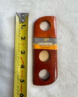 Cohiba Wooden Three-Cigar Holder, Purchased in Cuba