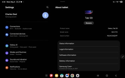 Tab s9 256gb with case and pen