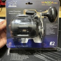 Pluma Magda ma300dxt salt water fishing reel with depth counter