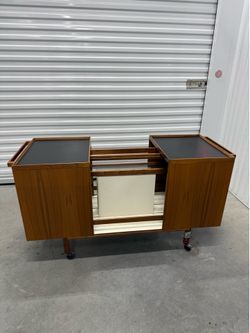Danish Mid Century Modern Rosewood Bar Cart Trolley by Niels Erik Glasdam Jensen