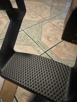 Black Step Stool with Non-Slip Surface