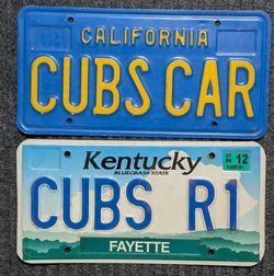 CUBS License Plates Authentic US Real License plates