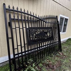 AllMetal K0720 20' Steel Farm Estate Driveway Gate Deer Elk Scenic