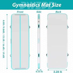 Dwzdd Gymnastics Air Mat 10ft/Tumbling Mat Inflatable Gymnastics Tumble Track for Home/Gym/Training/Cheerleading/Water with Electric Pu