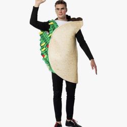 Adult Taco Costume Halloween Funny Food Costumes Mexican Food Mascot Men/Women