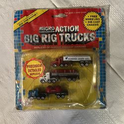 1989 micro action, magnifiers, big rig trucks, highway haulers diecast, mobile tanker