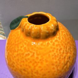 Handmade Ceramic Orange Fruit Vase