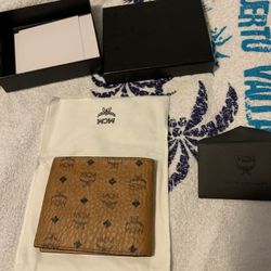 Mcm Visetos Cognac Wallet  Almost New 