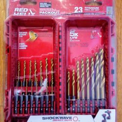 Milwaukee Shockwave Impact Duty Titanium Twist Drill Bit Set 23 Piece 