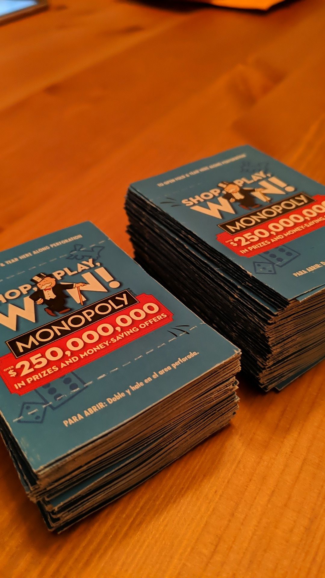 150 Safeway Monopoly tickets