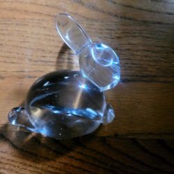 Art Glass Bunny Rabbit Paperweight 