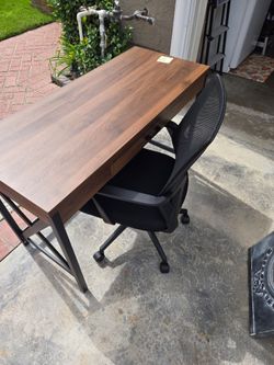 Desk and chair