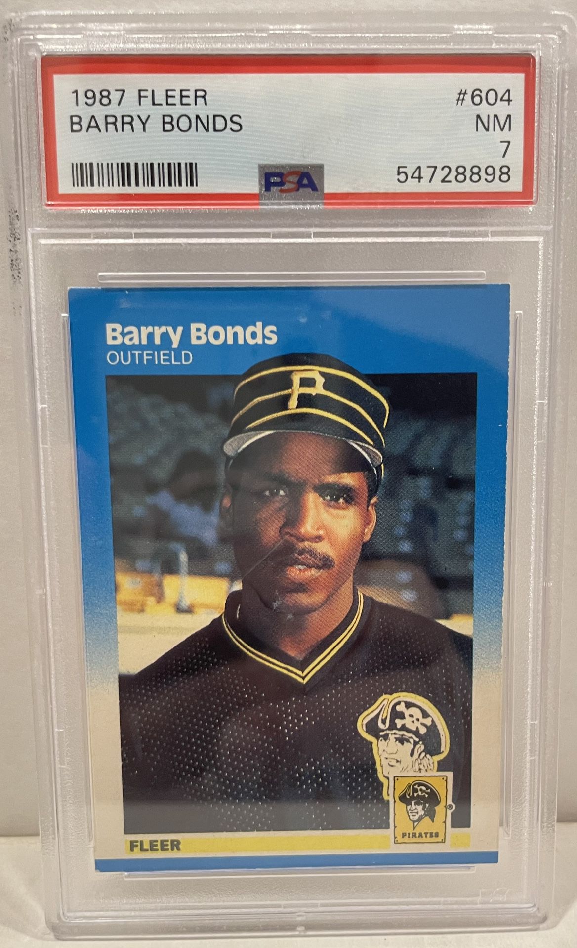 1987 Fleer #604 Barry Bonds PSA -NM 7. $20