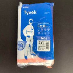 *NEW* DuPont Tyvek 800J Suit Disposable Coverall W/Reflective Stripes - 2XL