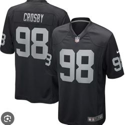 Raiders Crosby Jersey Sm Med Large XL 2XL $45 Each Firm On Price 