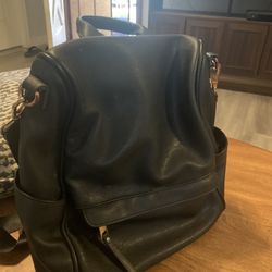 Backpack Purse Black 