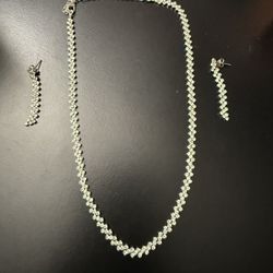 Diamond Tennis Necklace  Set 