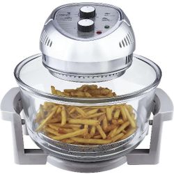 NEW Big Boss Air Fryer, Super Sized 16 Quart Large Air Fryer Oven Glass Air Fryer, Infrared Convection Healthy Meal Electric Cooker with Timer