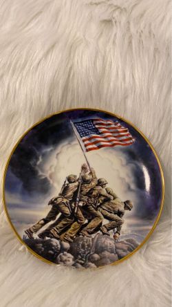 Raising of the Flag on Iwo Jima Limited Edition Plate No. I 9905