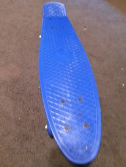 BLUE SKATE BOARD.