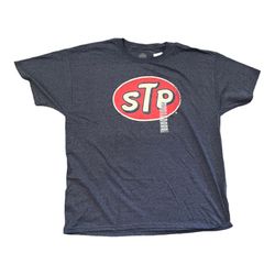 STP Supreme Motor Oil Men's Vintage Logo T-Shirt Blue XL