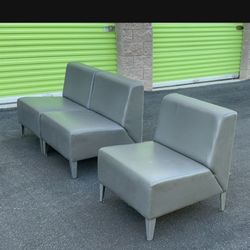 CoalesseR Heavy duty lounge/Lobby/office/ waiting area chairs, 26"L X 28"W X 30"H $25 EACH with minor scratches and tears, normal wear and tear.